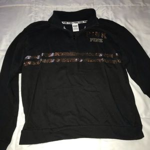 PINK half zip sweatshirt